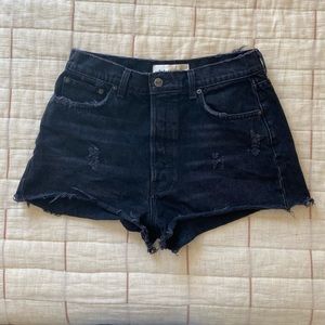 NWOT Reformation Black Denim “Dixie” Shorts
